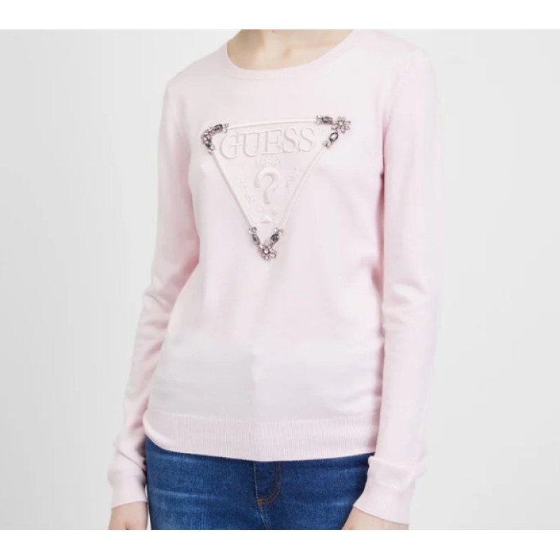 Guess Sweatshirt Pink - Women S