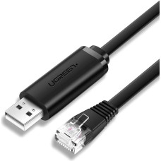 Ugreen console cable USB - Ethernet RJ45 1.5m black (CM204)