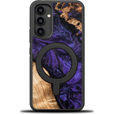 Bewood Unique MagSafe Violet wood and resin case for Samsung Galaxy A54 5G - purple and black