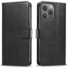 Hurtel Leather Book Case for iPhone 16 - black