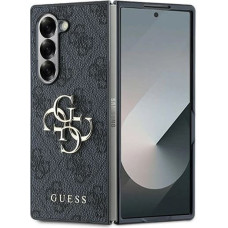 Guess Leather 4G Metal Logo Case for Samsung Galaxy Z Fold 6 - Black