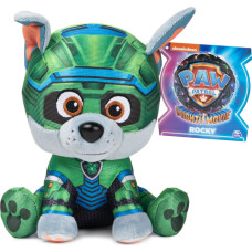 Paw Patrol Mighty Pups Movie plīša rotaļlieta Rocky, 15 cm