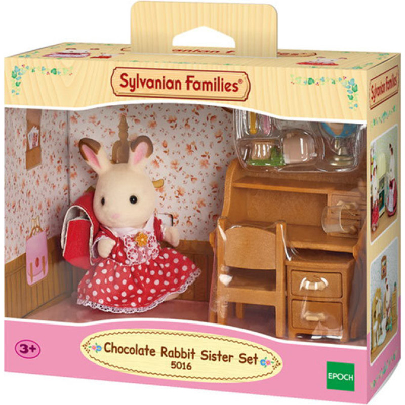 Sylvanian Families Šokolādes trušu māsa ar rakstāmgaldu