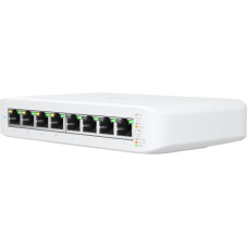 Ubiquiti Lite 8 PoE; (4) GbE PoE+, (4) GbE ports; 52W total PoE availability; Wall mountable.