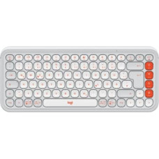 Logitech Klaviatūra Logitech POP ICON KEYS OFF White Orange US