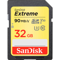 Sandisk Extreme 32GB Memory Card up to 100MB/s, UHS-I, Class 10, U3, V30, EAN: 619659188924