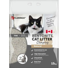 Flamingo Cat Litter Natural 15 kg - Kanādas cementējošās smiltis