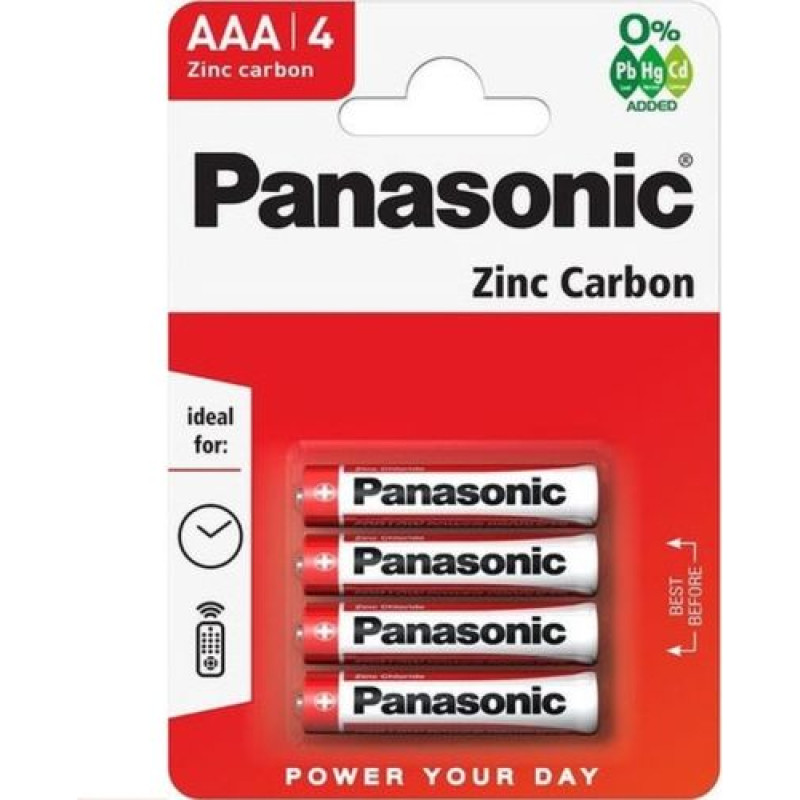 Panasonic R03-4BB (AAA) Blistera iepakojumā 4gb