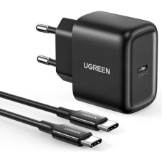 Ugreen USB Type C charger 25W Power Delivery + USB Type C cable 2m black (50581)