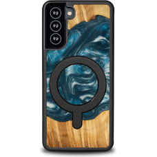 Bewood Unique MagSafe Air Element wood and resin case for Samsung Galaxy S21 FE - blue and white