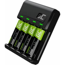 Green Cell GC VitalCharger AA and AAA charger + 4x AA 2000mAh NiMH Batteries