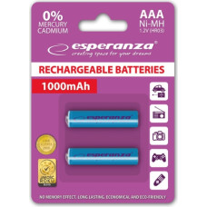 Esperanza EZA101B PRECHARGED HR03 1000MAH ALWAYS READY BLISTERA IEPAKOJUMĀ 2GB.