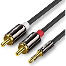 Ugreen AV116 10584 audio mini jack cable 3.5 mm (male) / 2RCA (male) 2m - black