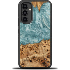 Bewood Wood and resin case for Samsung Galaxy A54 5G Bewood Unique Uranus - blue and white