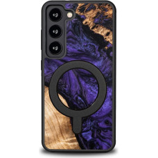 Bewood Unique MagSafe Violet wood and resin case for Samsung Galaxy S23 - purple and black