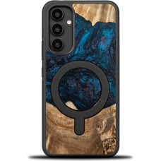 Bewood Unique MagSafe Neptun wood and resin case for Samsung Galaxy A54 5G - navy blue and black