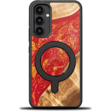 Bewood Unique MagSafe Paris wood and resin case for Samsung Galaxy A54 5G - red and gold