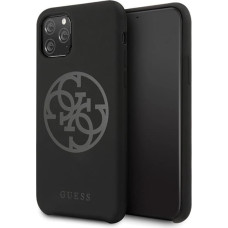 Guess GUHCN58LS4GBK iPhone 11 Pro black/czarny hard case Silicone 4G Tone On Tone