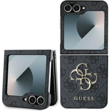 Guess Leather 4G Metal Logo Case for Samsung Galaxy Z Flip 6 - Black