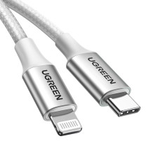 Ugreen US304 70523 USB-C / Lightning MFi cable 1m - silver