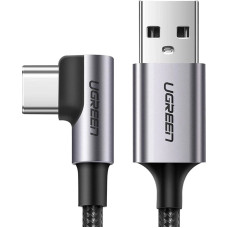 Ugreen US284 70255 USB-A (straight) / USB-C (angled) cable 3A 3m - gray