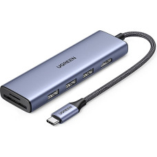 Ugreen HUB Ugreen CM511 20956A 6in1 USB-C - HDMI / 3x USB-A 3.0 / SD/TF card reader - gray