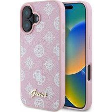 Guess Peony Script MagSafe iPhone 16 Case - Pink