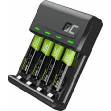 Green Cell Bateriju lādētājs Green Cell VitalCharger and 4x AAA Ni-MH 800mAh Batteries