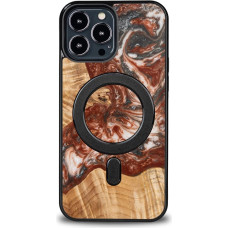 Bewood Unique MagSafe Venus Wood and Resin Case for iPhone 13 Pro Max - Black and Red