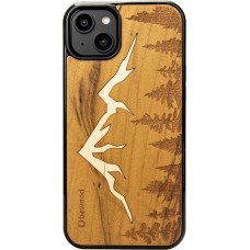 Bewood Imbuia Mountains Wooden Case for iPhone 14 Plus - Light Brown