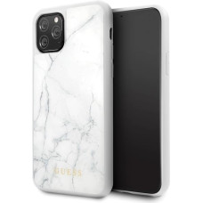 Guess GUHCN58HYMAWH iPhone 11 Pro biały/white Marble