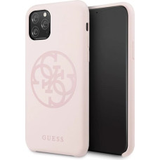 Guess GUHCN58LS4GLP iPhone 11 Pro light pink/light pink hard case Silicone 4G Tone On Tone