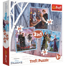 Trefl FROZEN Pužļu komplekts 3in1 Ledus Sirds 2