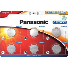 Panasonic CR2032-6BB BLISTERA IEPAKOJUMĀ 6GB.