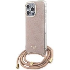 Guess Crossbody Cord 4G Print case for iPhone 15 Pro Max - pink