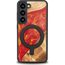 Bewood Unique MagSafe Paris wood and resin case for Samsung Galaxy S23 - red and gold