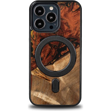 Bewood Unique MagSafe Fire Element Wood and Resin Case for iPhone 13 Pro - Black and Gold