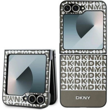 Dkny Repeat Pattern Bottom Stripe Case for Samsung Galaxy Z Flip 6 - Brown