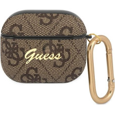 Guess GUA34GSMW AirPods 3 cover brązowy/brown 4G Script Metal Collection