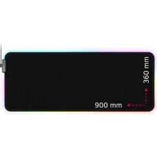 Lorgar Steller 919, Gaming mouse pad, High-speed surface, anti-slip rubber base, RGB backlight, USB connection, Lorgar WP Gameware support, size: 900mm x 360mm x 3mm, weight 0.635kg