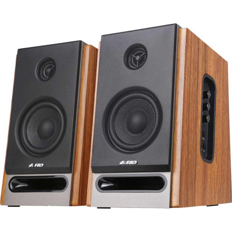 Fenda Multimedia - Speaker F&D R27BT, Bluetooth 5.0, 25Wx2 (RMS), USB, Optical, AUX, remote control, wooden