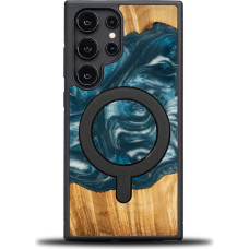 Bewood Unique MagSafe Air Element wood and resin case for Samsung Galaxy S24 Ultra - blue and white