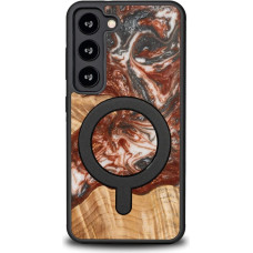 Bewood Unique MagSafe Venus wood and resin case for Samsung Galaxy S23 - black and red