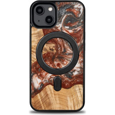 Bewood Unique MagSafe Venus Wood and Resin iPhone 14 Case - Black and Red