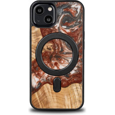 Bewood Unique MagSafe Venus Wood and Resin iPhone 13 Case - Black and Red