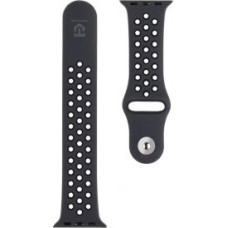 Tactical -  Tactical 839 Double Silicone Band for Apple Watch 1/2/3/4/5/6/7/8/9/SE 38/40/41mm Black