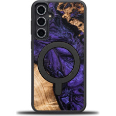 Bewood Unique MagSafe Violet wood and resin case for Samsung Galaxy S23 FE - purple and black