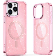 Hurtel Glitter Case MagSafe for iPhone 16 - pink with glitter