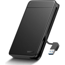 Ugreen pocket SSD / HDD enclosure 2.5'' SATA built-in USB-A cable black (CM352)