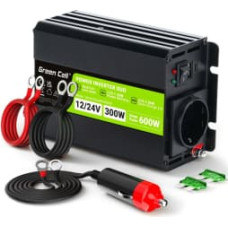 Green Cell Strāvas pārveidotajs Green Cell 12V/24V to 230V 300W/600W with USB